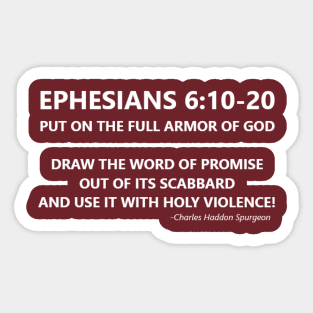 Ephesians 6:10 Full Armor of God Sticker